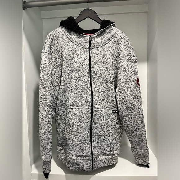 canada weather gear Other - Canada Weather Gear zip hooded marled gray sherpa lined XXL men’s jacket